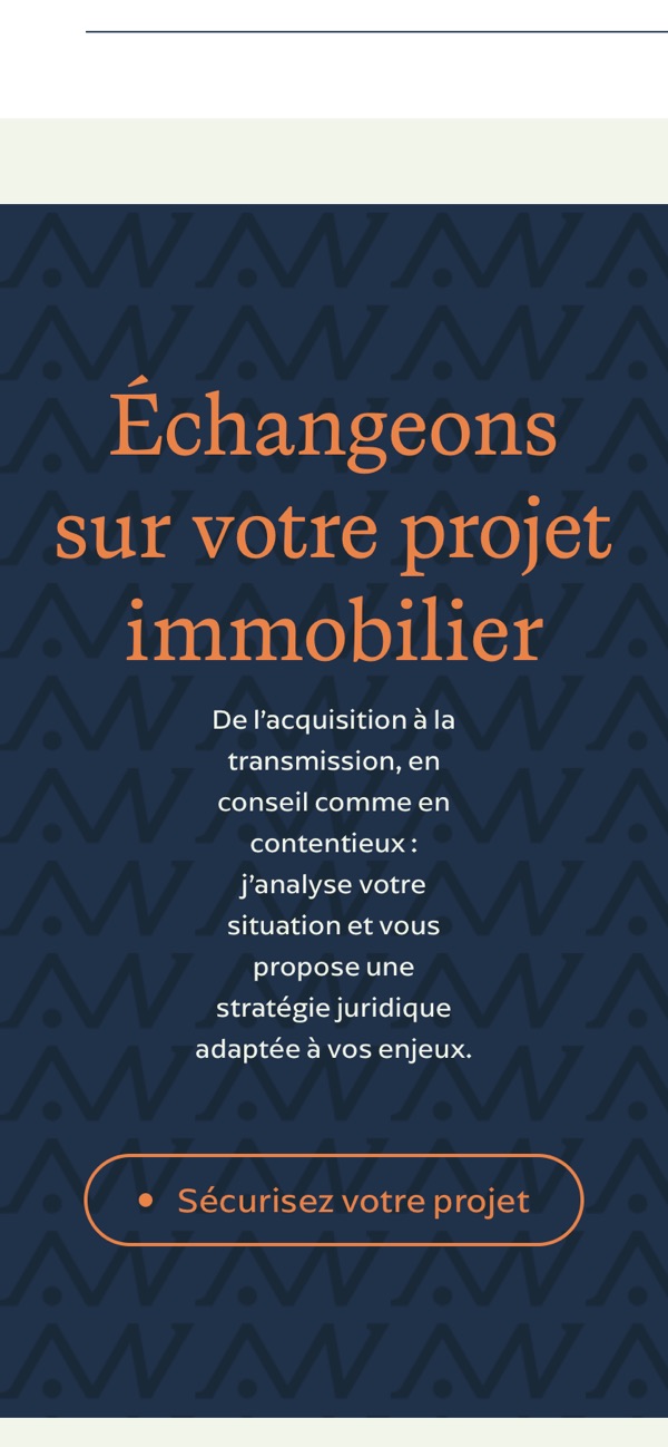 Appel « Échangeons sur votre projet immobilier », sur téléphone.